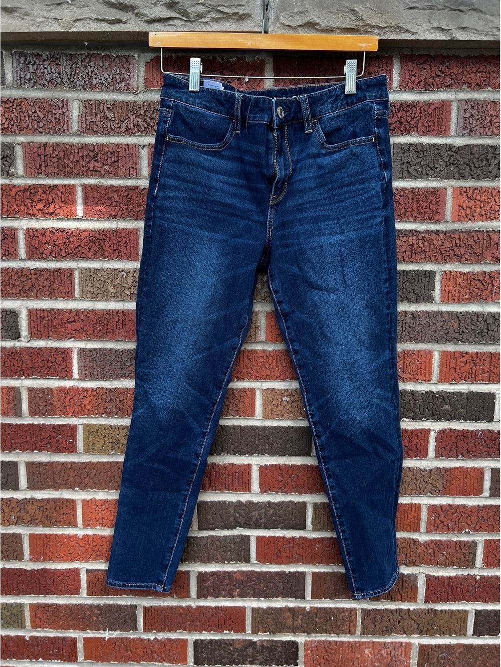 American Eagle Dark Blue Denim The Dream Jean High Rise Skinny Jeans